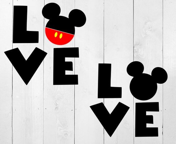 Download Mickey Love Svg Love Mickey Svg Mickey Ears Disney Svg Etsy