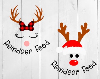 Reindeer Food SVG, Rudolph Food Svg, Magic Reindeer Food, Cut File, Christmas SVG, Christmas Treat Bag, Reindeer magic food, Christmas Eve