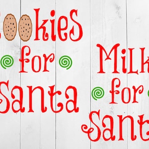 Cookies and Milk for Santa SVG, Cookies for Santa SVG, Milk for Santa SVG, Christmas svg, Cookies svg, Christmas Plate, Santa Plate Svg