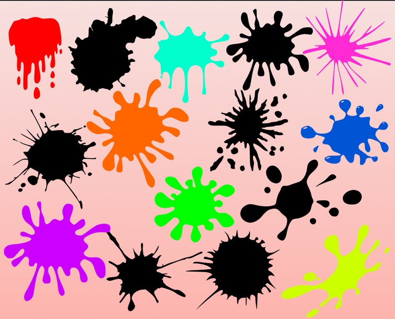 Download Splatter SVG Bundle Paint Splatter Cut Files dxf png eps ...