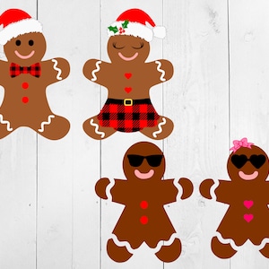 Gingerbread Man SVG, Gingerbread Woman SVG, Arquivo de corte de gengibre, Natal PNG, Gingerbread Boy, Gingerbread girl, Gingerbread svg