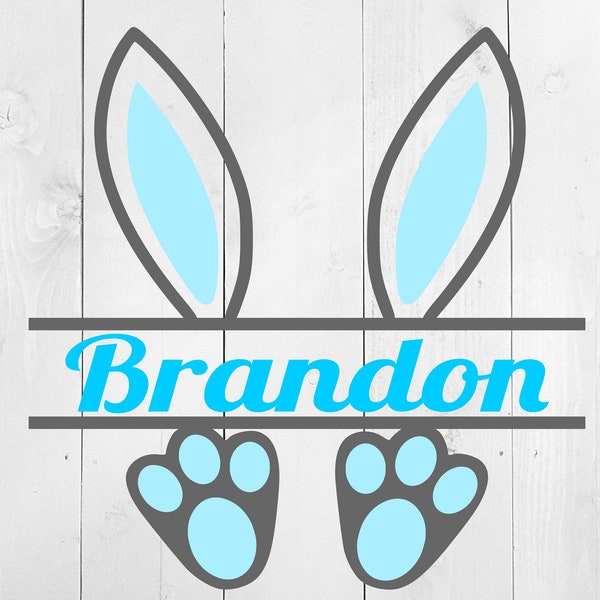 Easter SVG, Easter Monogram SVG, Bunny Ears Svg, Bunny Monogram SVG, Boys easter Monogram, rabbit ears svg, easter bunny svg, bunny feet svg
