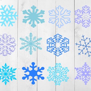 Paquete SVG de copo de nieve, Archivos de corte de copo de nieve, Svg de Navidad, imágenes prediseñadas de copos de nieve, svg de copos de nieve, copos de nieve para cricut, svg de invierno, copo de nieve