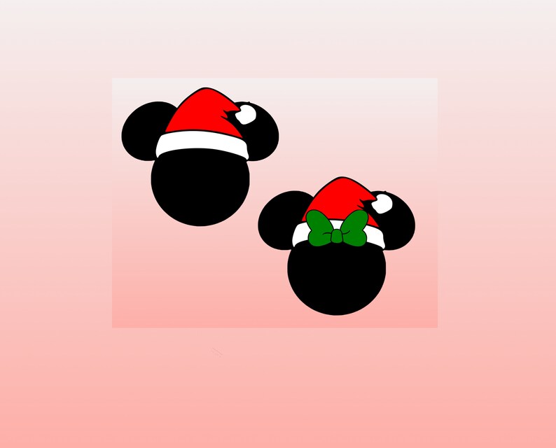 Disney Christmas Printable Iron on Transfer Mickey Christmas Etsy