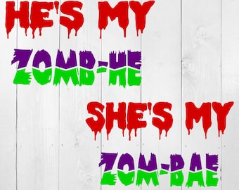 Zombie SVG, Halloween SVG, Imágenes prediseñadas de zombi, clipart de Halloween, Zombae svg, Camisa de Halloween svg, Parejas camisa de Halloween, archivo de corte zombi