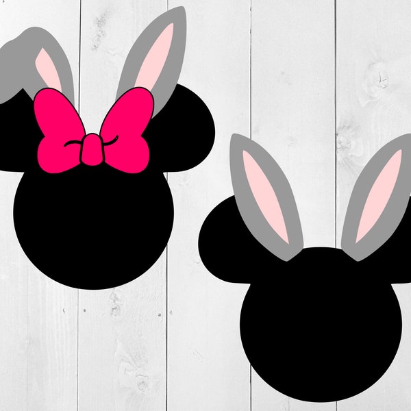 Easter Mouse Ears Svg, Easter Svg, Mouse Bunny Ears PNG, Theme Park Ears, Orlando Vacation, Theme Park T-Shirt design, mouse ears cutfile