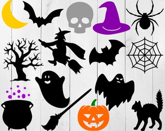 Halloween SVG Bundle, Halloween svg, Halloween clipart, pumpkin svg, ghost svg, halloween files for cricut, autumn svg, bat svg, witch svg