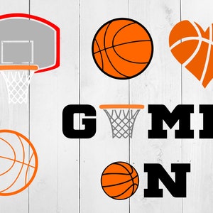 Basketball SVG, Basketball Hoop SVG, Basketball Cut File, Game On, basketball clipart, basketball svg, basketball PNG, basketball hoop