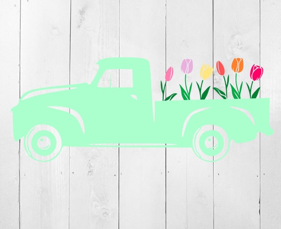 Download Easter Svg Spring Truck Svg Spring Flowerstruck Svg Vintage Etsy