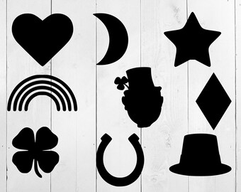 St Patrick's Day SVG, Lucky Charms SVG, Lucky Charm Cut File, Lucky svg, St. Patricks Day SVG, heart svg, rainbow svg, shamrock svg, rainbow