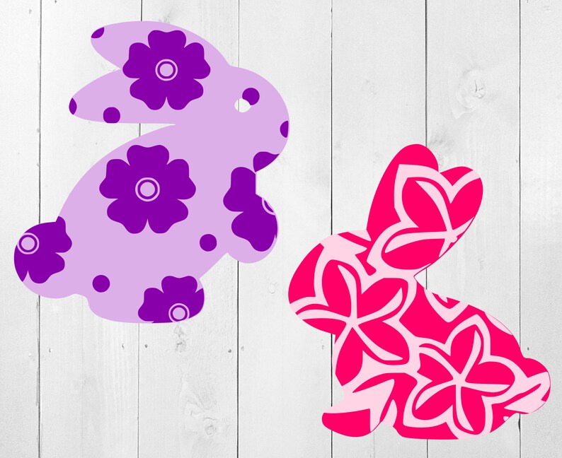 Download Easter SVG Easter Bunny SVG Flower Pattern Bunny Flower | Etsy