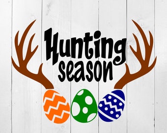 Pascua SVG, Temporada de caza de Pascua SVG, Temporada de caza svg, huevo de Pascua svg, pascua svg, temporada de caza svg, niño camisa de Pascua, astas svg