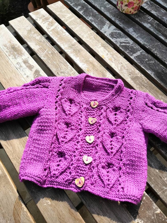 hand knitted newborn cardigans