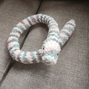 Handmade Crocheted Snake, Woodland Nursery Snake, Soft Snake Plushie, Crocheted Reptile