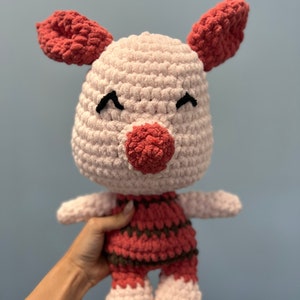 Handmade Crochet Piglet, Piglet Plushie, Crochet Piglet, Piglet Stuffed Animal