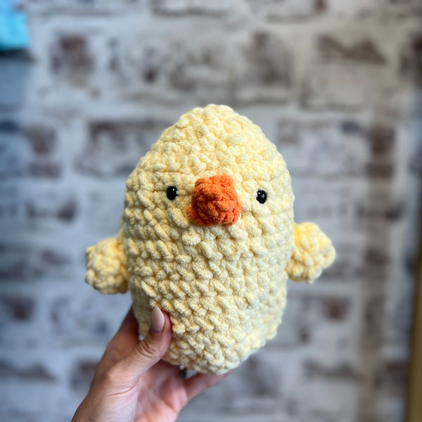 Crocheted Chick, Farm Animal, Handmade Plushie, Cozy Chick Plushie,