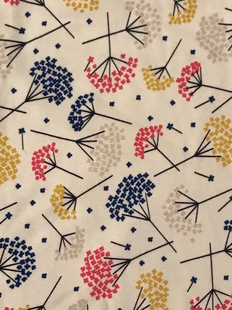 Flower Print with Yellow or Pink Striped Trim Organic cotton knit children/'s PJs