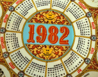 Assiette pour calendrier Wedgwood 1982, porcelaine de l'ouest de l'Amérique du Nord, collection (25 cm)