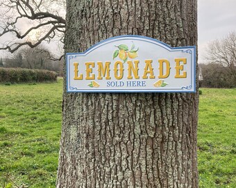 Metal Lemonade Sign