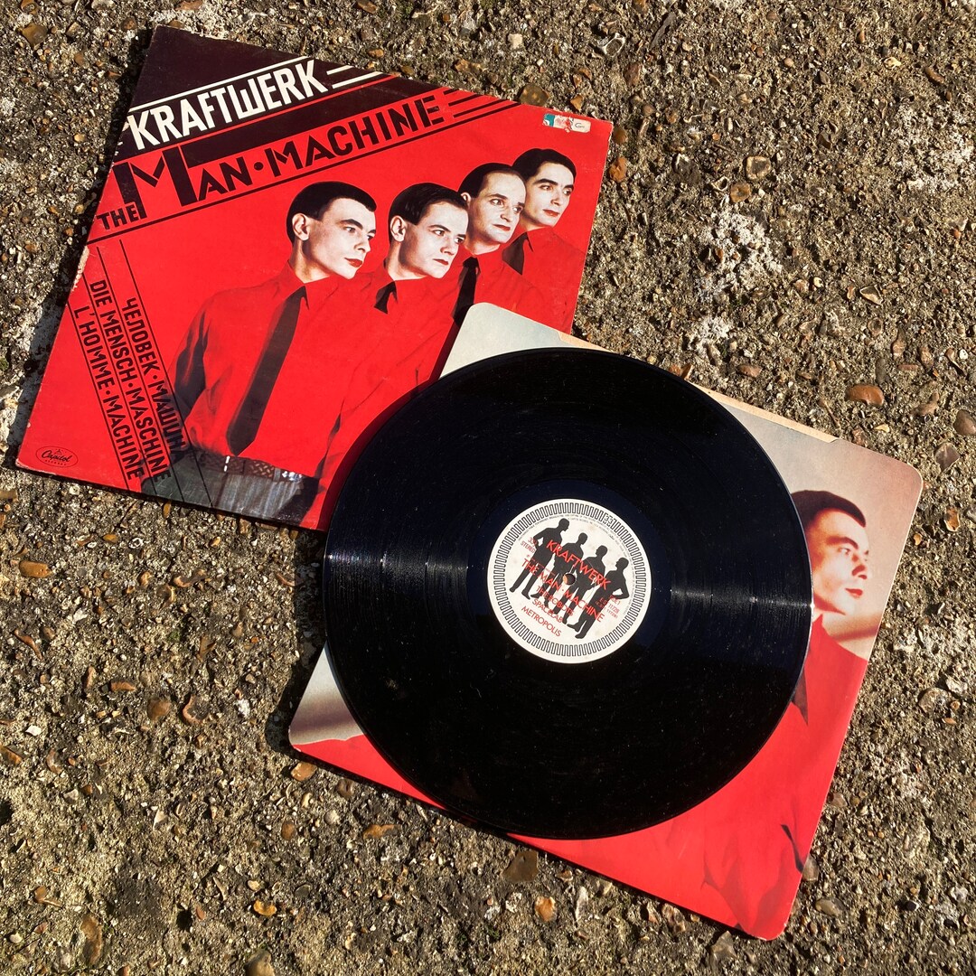 Kraftwerk Vinyl, the Man Machine Vintage Vinyl Featuring Robots and the ...