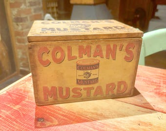 Boîte à moutarde, style vintage en bois