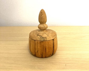 Pot en bois suédois vintage fait main, pièce authentique de Suède, des années 1970 environ
