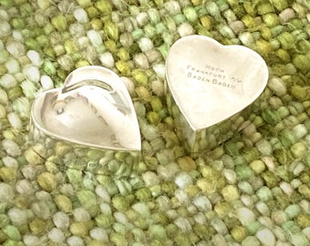 Antique Silver Pill Box 1900 Heart shaped by Cummings