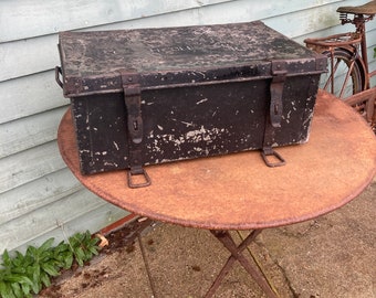 Old Military Navy Trunk 23 x 14 x 8 inches