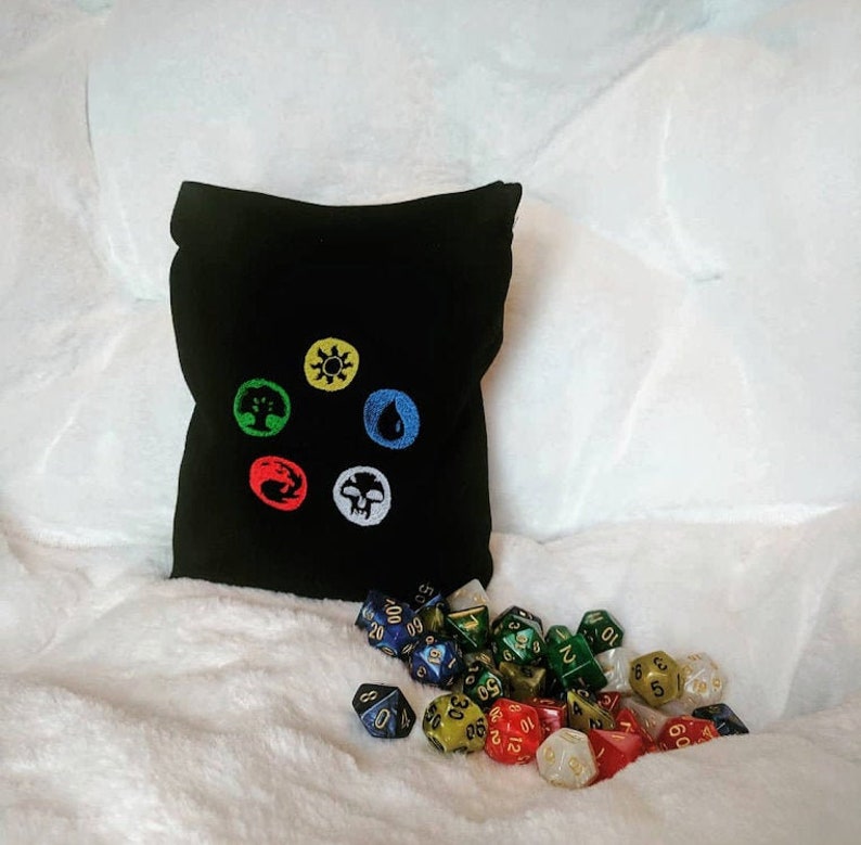 Magic the Gathering bag dice bag MtG card bag dice pouch tabletop gaming handmade and customizable wizards of the coast