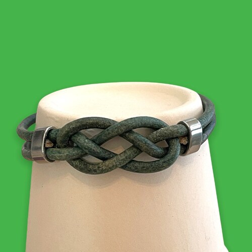 Sterling Silver Tube Bead Leather Bracelet many Cord Colors Etsy Israel
