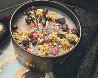 The Morrigan Ritual Candle | Shadow Work, Protection, Transformation Altar Candle