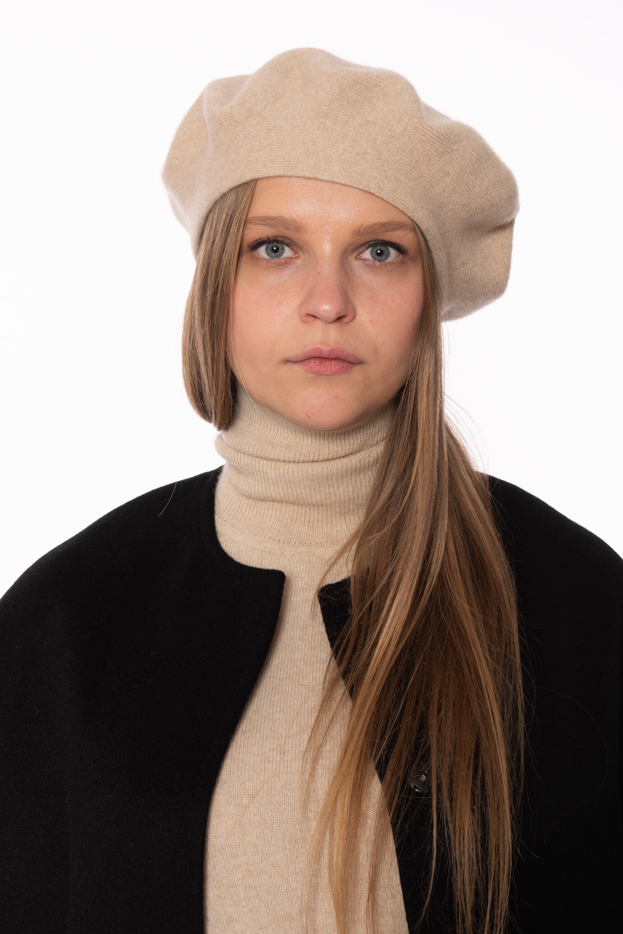 Beige 100% Cashmere Beret Hat - Etsy 