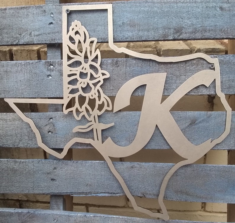Texas Metal Monogram Design Texas Metal Art Etsy