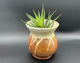 Wood fired ceramic vase