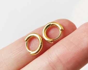 Creolen-Ohrringe feiner Schmuck für Frauen 1,5 x 25 mm 10 Karat Gelbgold Geschenke für Sie Creolen-Ohrringe feiner Schmuck für Frauen 1,5 x 25 mm 10 Karat Gelbgold Geschenke für Sie
