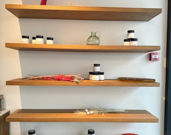 Oak Floating Shelves, Wall Decor, Kitchen Shelving