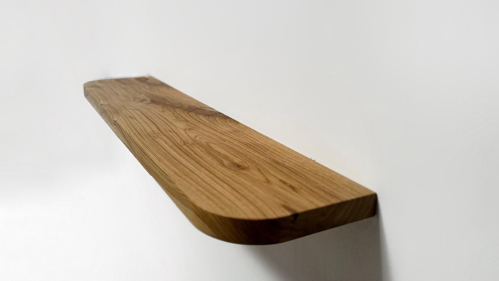 Shelf Rounded Edges Walnut Wall Shelf Rounded Corners - Etsy