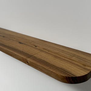 Walnut Floating Shelves with Rounded Corners,Natural Wood Oak Shelf,Living Room Decor,Bracketless Shelving,Wooden Bookshelf,Different Styles