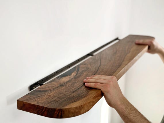 Mensola Decorativa In Legno Da Parete Per Cucina E Bagno, Set Di 2