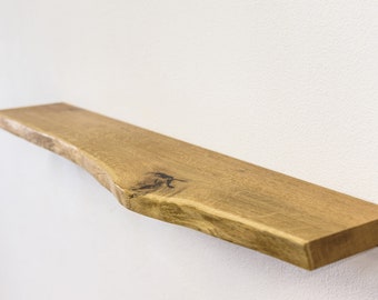 Floating Oak Shelf | Wood Wall Bookshelf