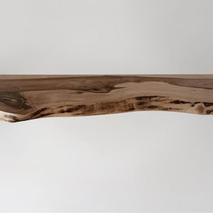 Walnut Floating Shelves, Custom Wood Shelves, Rustic Shelves, Bathroom Shelves with Bracket, Long Book Shelves,Kitchen Shelves