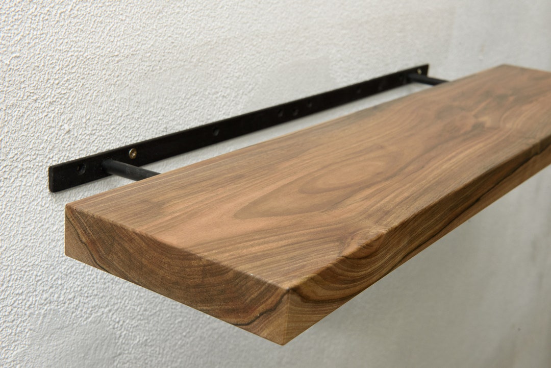 Walnut Floating Shelves, Custom Wood Shelves, Rustic Shelves, Bathroom Shelves With Bracket