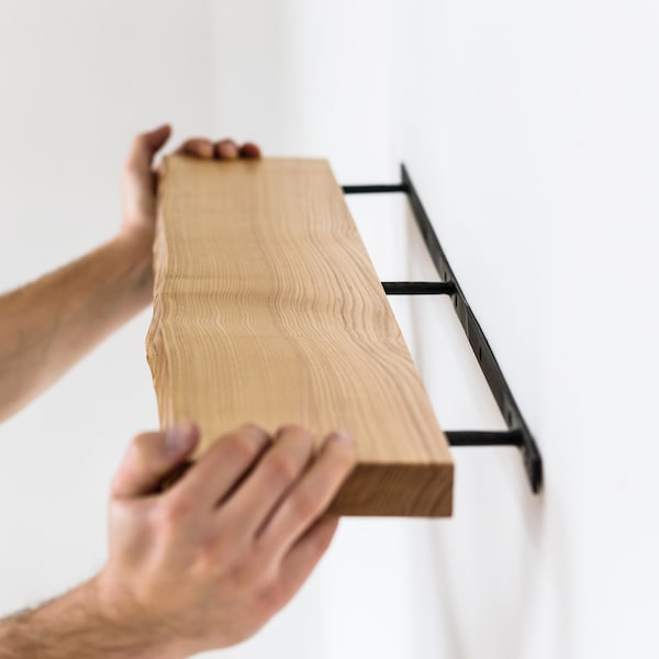 Ash Floating Shelf | Custom Wood Wall Shelf