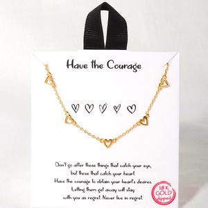 Minimal Hearts Necklace, Dainty 18K Gold Dipped Chain, Hypoallergenic Jewelry Gift for Her, Delicate Love Pendant, Simple Everyday Necklace