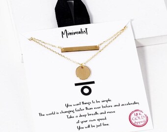 Modern, Minimalist-style Double Layer Necklace, Hypoallergenic, Everyday Jewelry, Elegant Layered Look, Daily Wear.