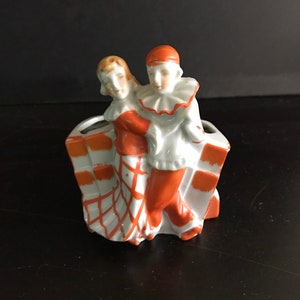 Vintage, Small Flower Vase, Parisians Dancing, Made in Japan, 1920-30&#39;s