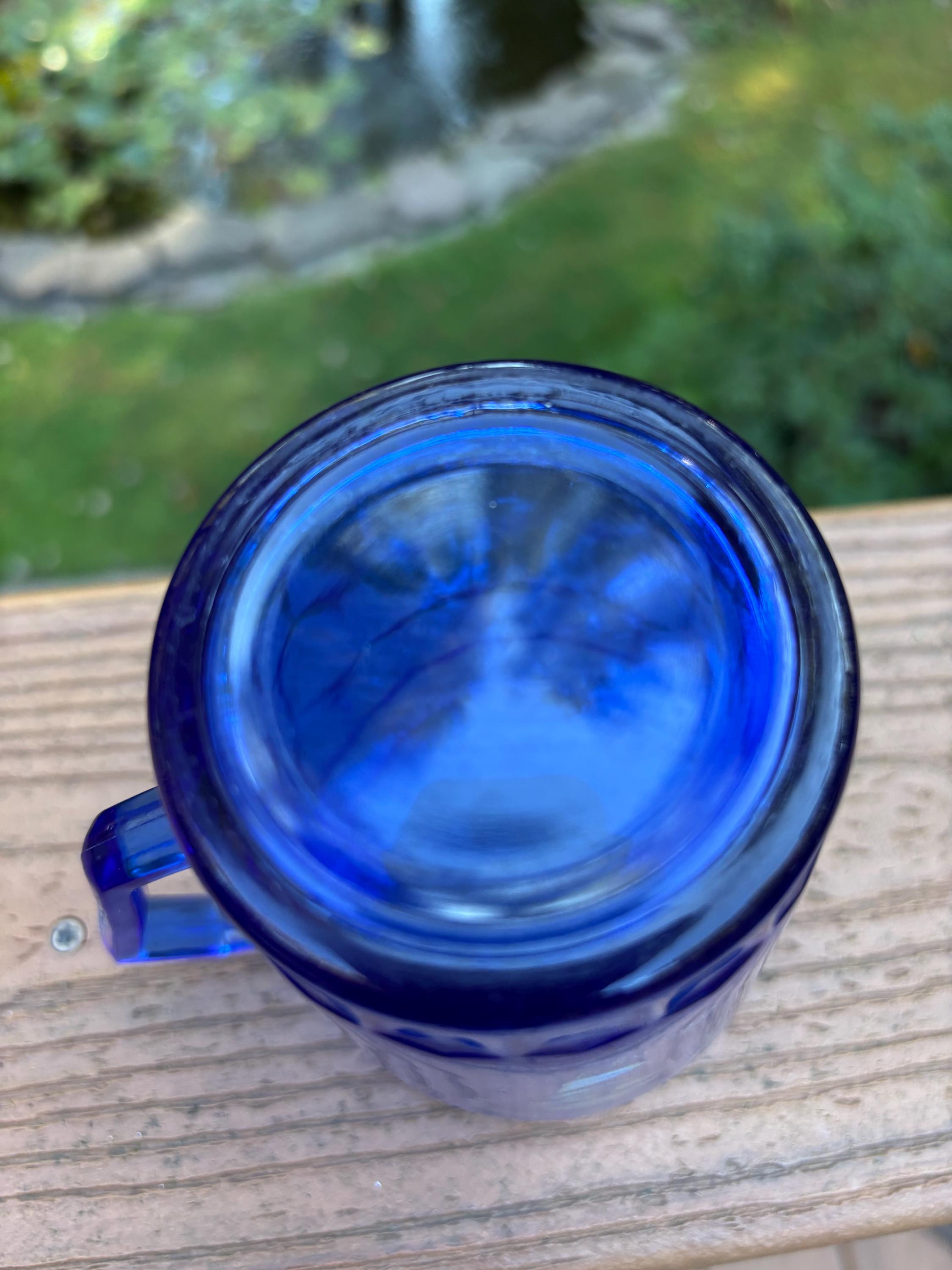 Vintage Hazel Atlas Shirley Temple, Cobalt Blue, Collectible Glass