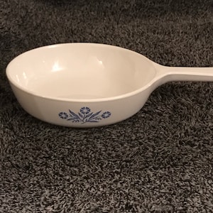 Corning Ware, Vintage Corning Ware, Cornflower Pattern, 6-1/2&quot; Saute Pan, Small Frying Pan, No Lid, 1970&#39;s, P-83-B