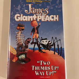 Movie, James and the Giant Peach, VHS Tape, Vintage VHS Movie, Disney Movie, Animated Claymation, 1990’s