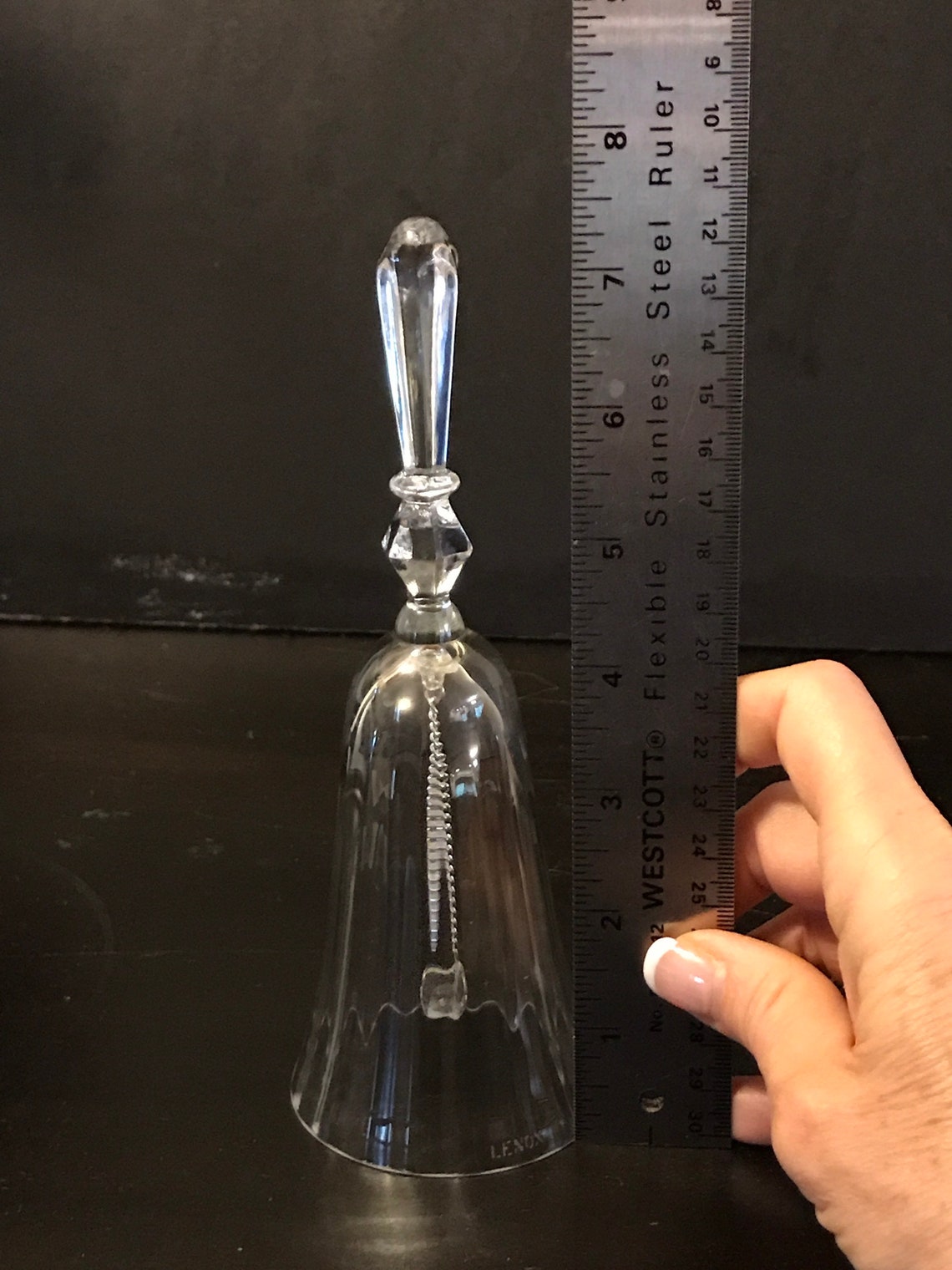 Vintage Lenox Bell Glass Bell Pretty Sounding Bell All Etsy